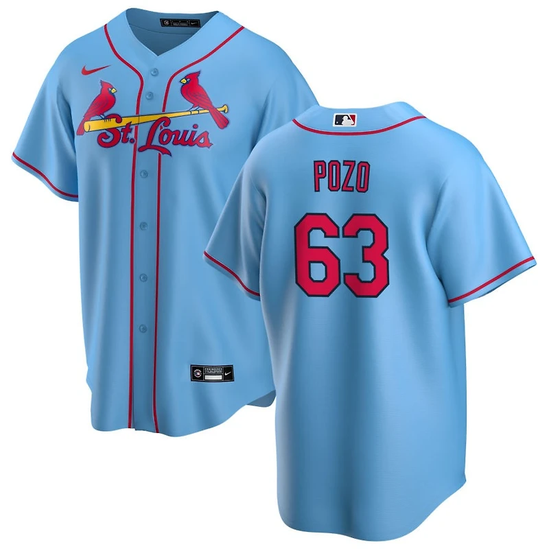 Yohel Pozo Men's Nike Light Blue St. Louis Cardinals Alternate Replica Custom Jersey