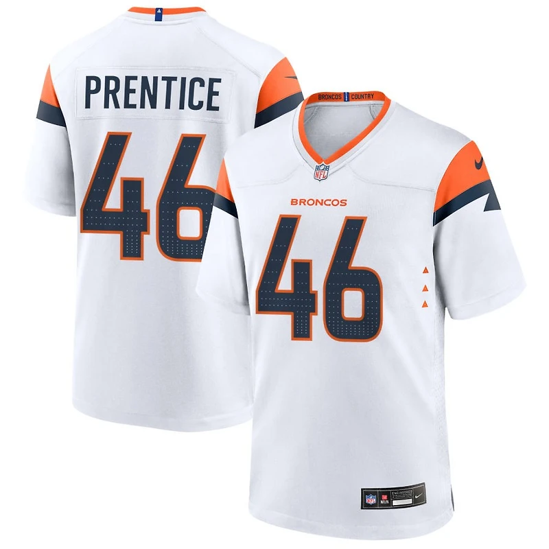 Adam Prentice Men's Nike  White Denver Broncos Mile High Collection Custom Game Jersey