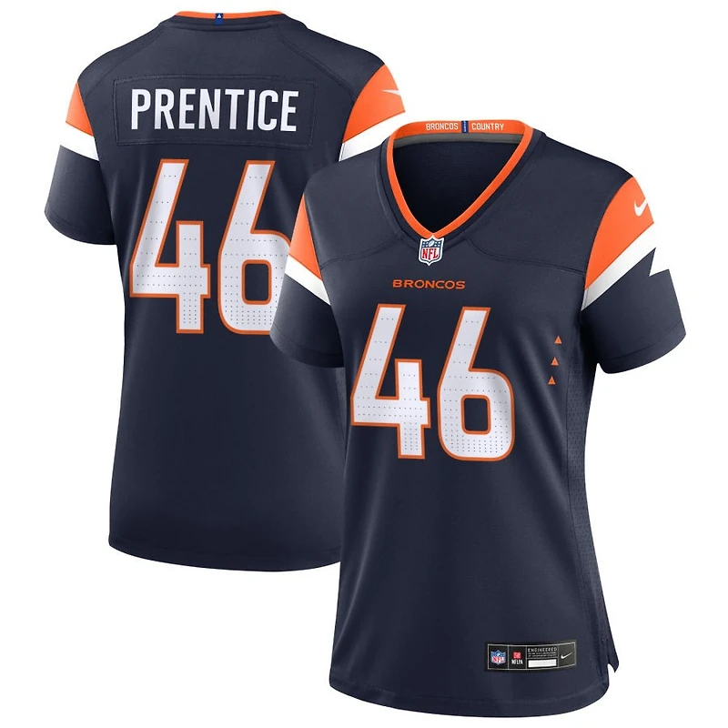 Adam Prentice Women's Nike  Navy Denver Broncos Alternate Mile High Collection Custom Game Jersey