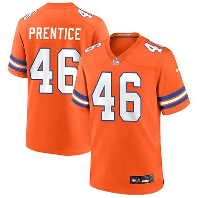 Adam Prentice Men's Nike Orange Denver Broncos Mile High Collection 1977 Throwback Custom Game Jersey