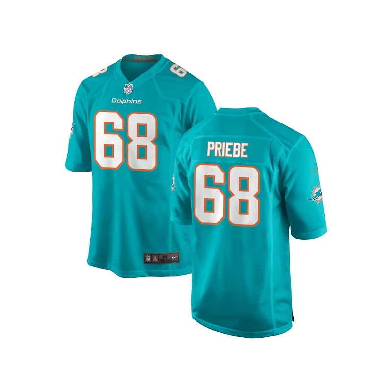 Josh Priebe Youth Nike Aqua Miami Dolphins 2018 Custom Game Jersey