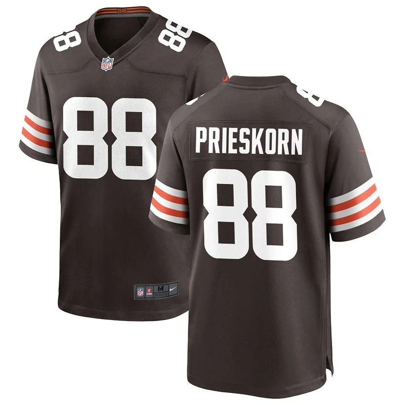 Caden Prieskorn Men's Nike Cleveland Browns Brown Custom Game Jersey