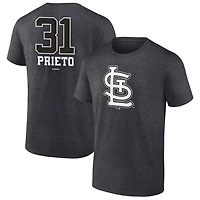 Men's Charcoal St. Louis Cardinals Personalized Monochrome Name & Number T-Shirt