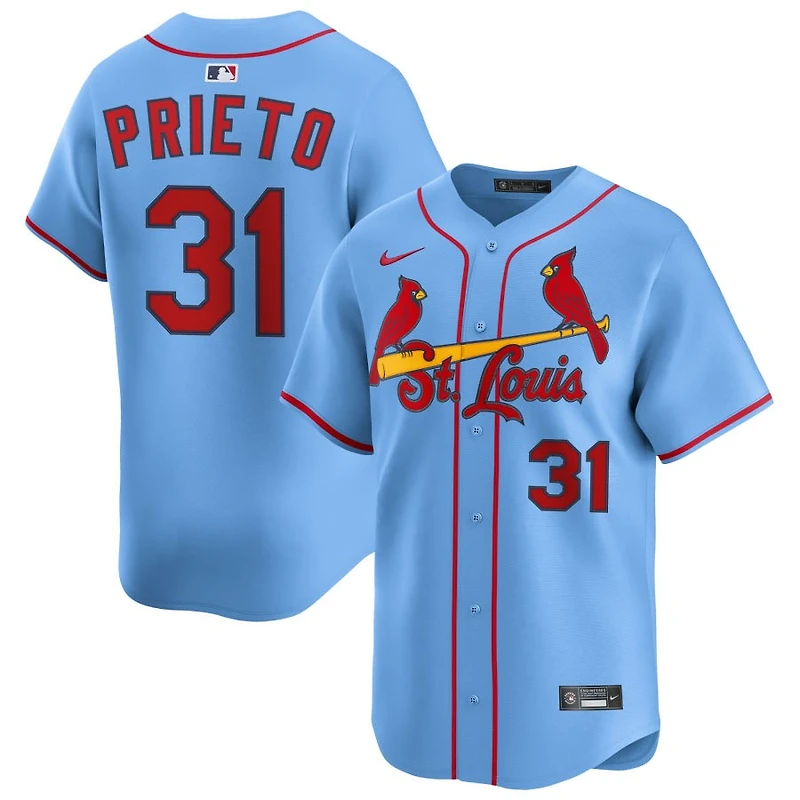 Cesar Prieto Men's Nike Light Blue St. Louis Cardinals Alternate Limited Custom Jersey