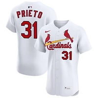 Cesar Prieto Men's Nike White St. Louis Cardinals Home Elite Custom Jersey