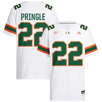 Girard Pringle Men's adidas  White Miami Hurricanes NIL Pick-A-Player White Premier Football Jersey