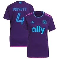 Andrew Privett Women's adidas Purple Charlotte FC 2023 Crown Jewel Kit Replica Custom Jersey