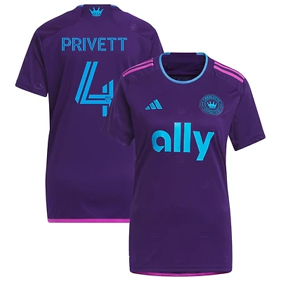 Andrew Privett Women's adidas Purple Charlotte FC 2023 Crown Jewel Kit Replica Custom Jersey