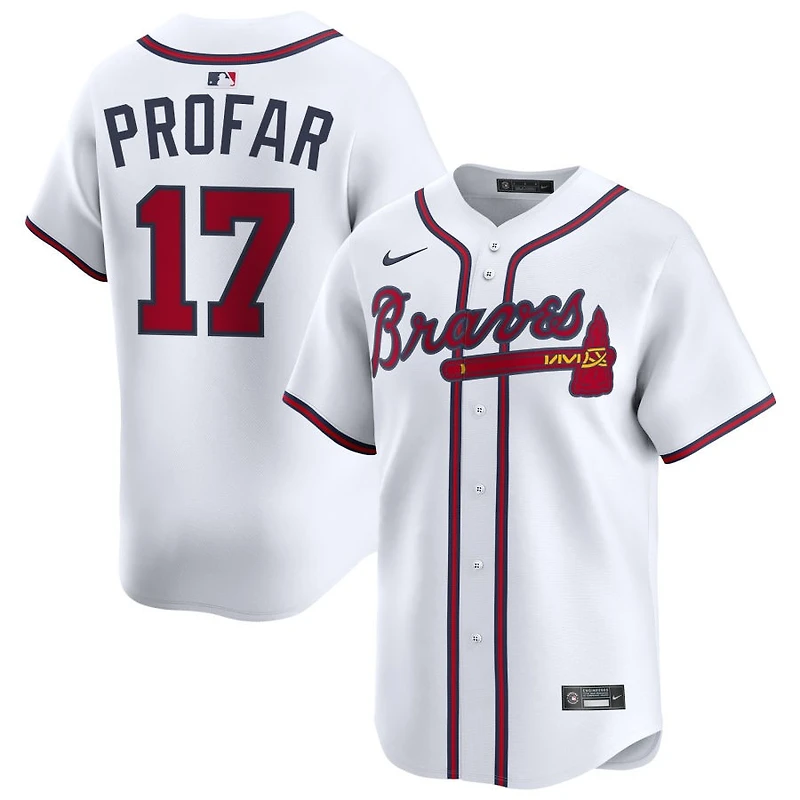 Jurickson Profar Men's Nike White Atlanta Braves Home Limited Custom Jersey