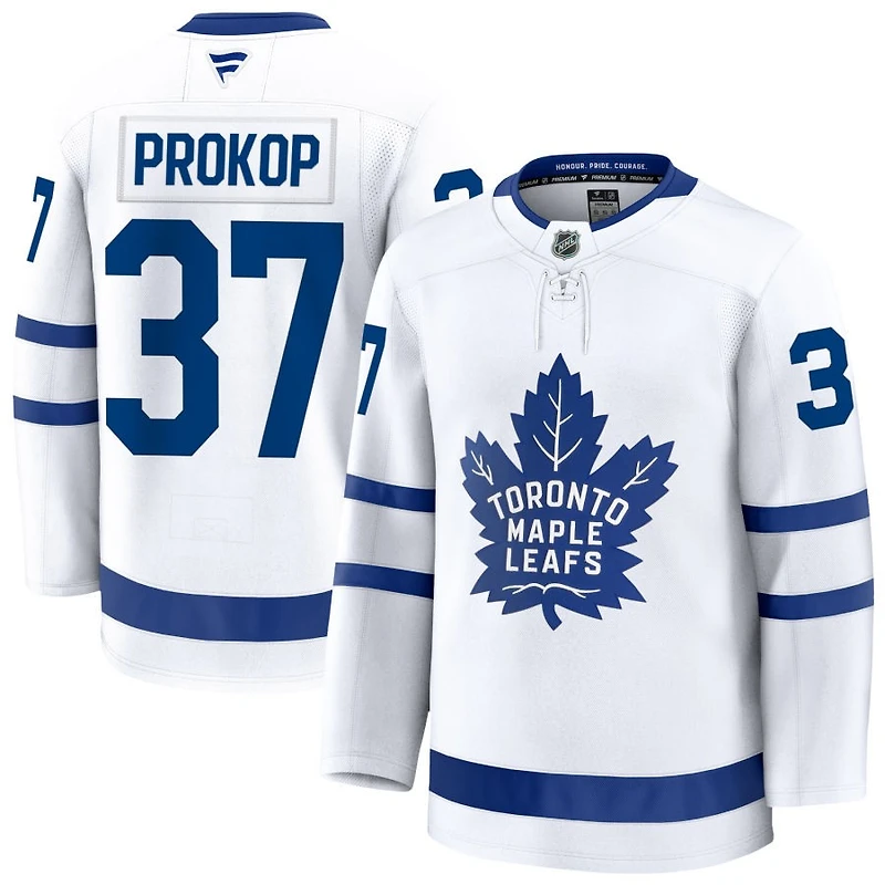 John Prokop Men's Fanatics White Toronto Maple Leafs Away Premium Custom Jersey