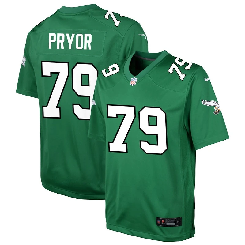 Matt Pryor Youth Nike Kelly Green Philadelphia Eagles Alternate Custom Game Jersey