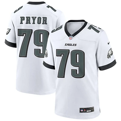 Matt Pryor Men's Nike White Philadelphia Eagles Custom Game Jersey
