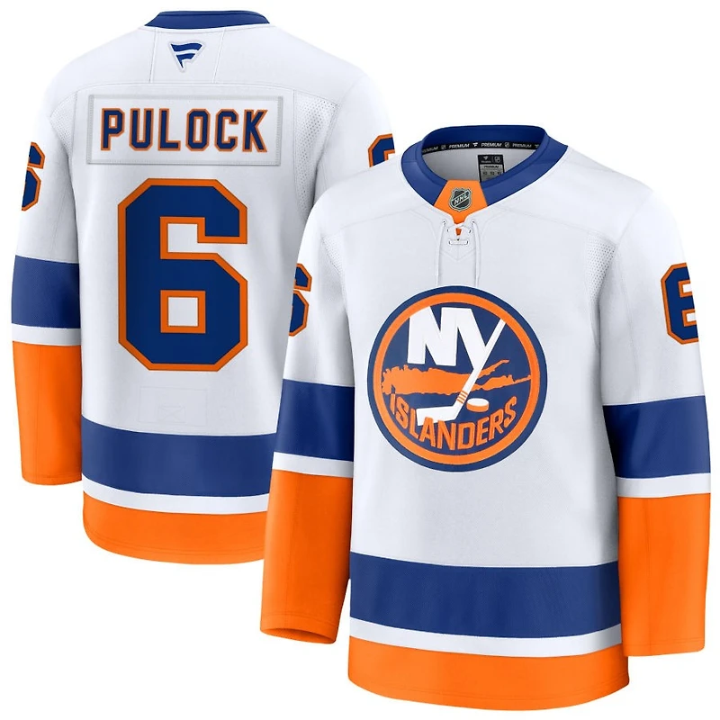Ryan Pulock Men's Fanatics White New York Islanders Away Premium Custom Jersey