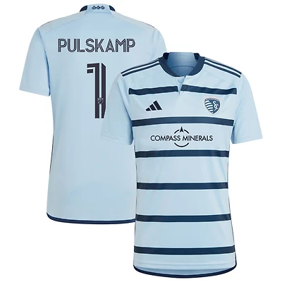 John Pulskamp Men's adidas Light Blue Sporting Kansas City 2023 Hoops 4.0 Replica Custom Jersey