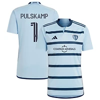 John Pulskamp Men's adidas Light Blue Sporting Kansas City 2023 Hoops 4.0 Replica Custom Jersey
