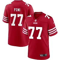 Dominick Puni Men's Nike Scarlet San Francisco 49ers Custom Jersey