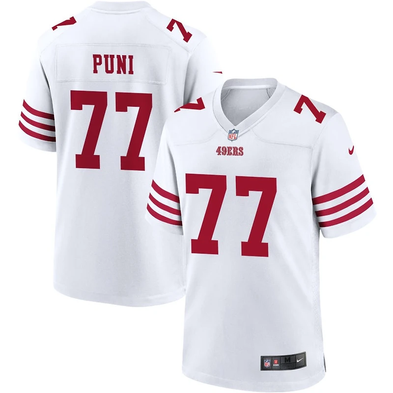 Dominick Puni Men's Nike White San Francisco 49ers Game Custom Player Jersey