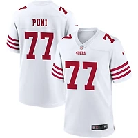 Dominick Puni Men's Nike White San Francisco 49ers Game Custom Player Jersey