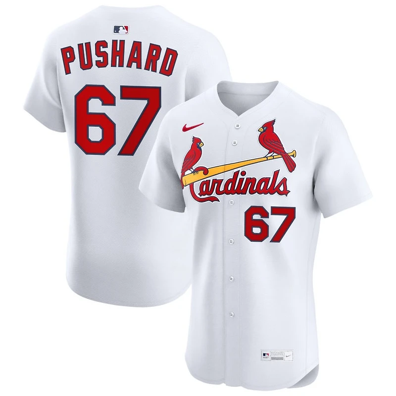 Matt Pushard Men's Nike White St. Louis Cardinals Home Elite Custom Jersey