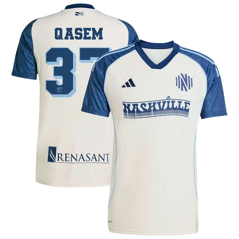 Ahmed Qasem Men's adidas White Nashville SC 2025 Third Replica Custom Jersey