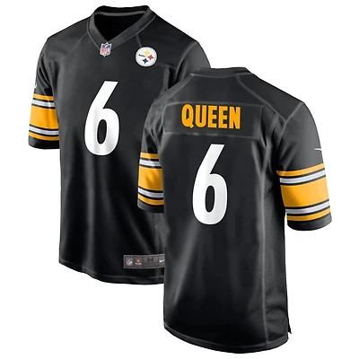 Patrick Queen Men's Nike Black Pittsburgh Steelers Custom Game Jersey
