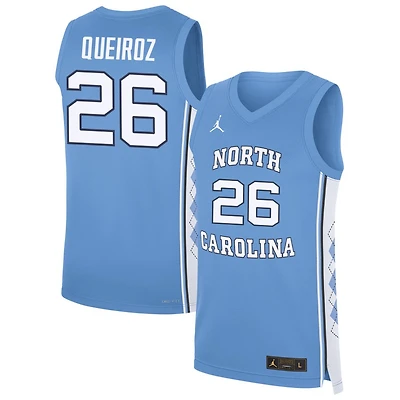 Taissa Queiroz Unisex Jordan Brand  Carolina Blue North Carolina Tar Heels NIL Pick-A-Player Women's Basketball Replica Jersey