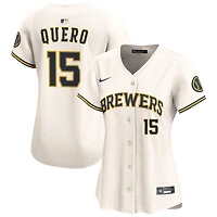 Jeferson Quero Women's Nike  Cream Milwaukee Brewers Home Limited Custom Jersey