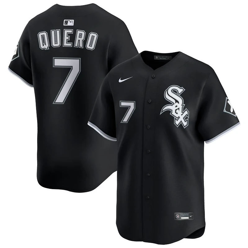 Edgar Quero Men's Nike Black Chicago White Sox Alternate Limited Custom Jersey
