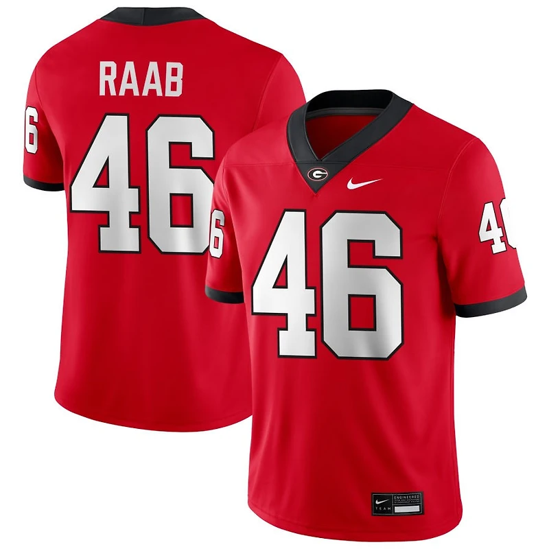 Luke Raab Men's Nike Red Georgia Bulldogs NIL Pick-A-Player Game Jersey