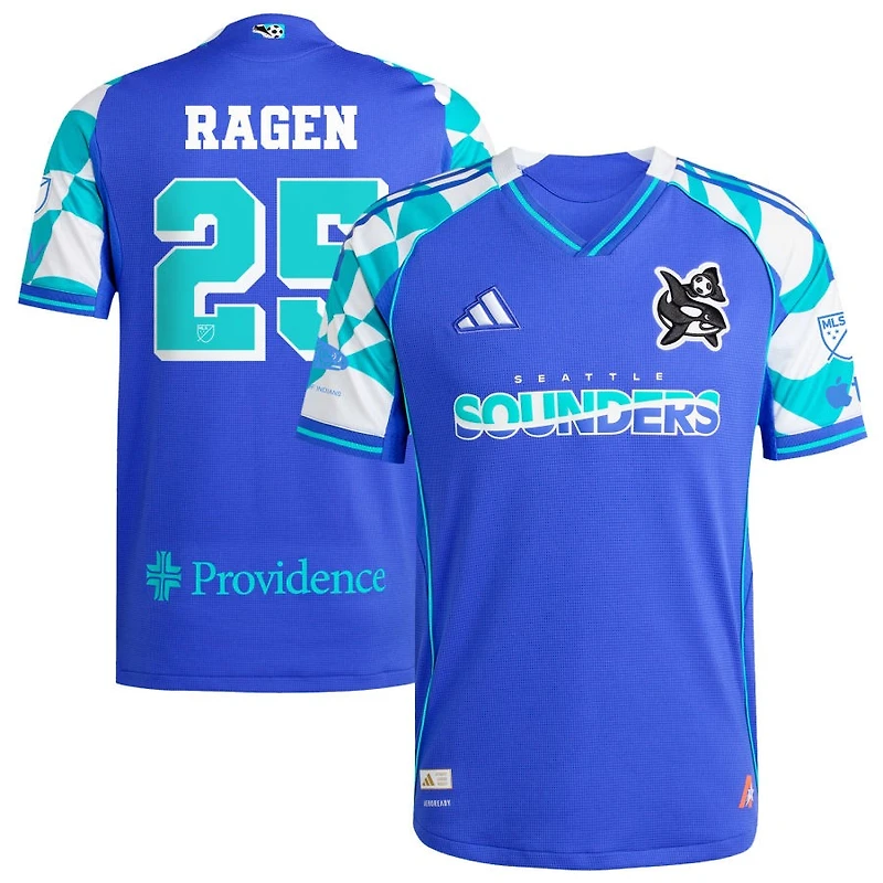 Jackson Ragen Men's adidas Blue Seattle Sounders FC 2025 Third Authentic Custom Jersey