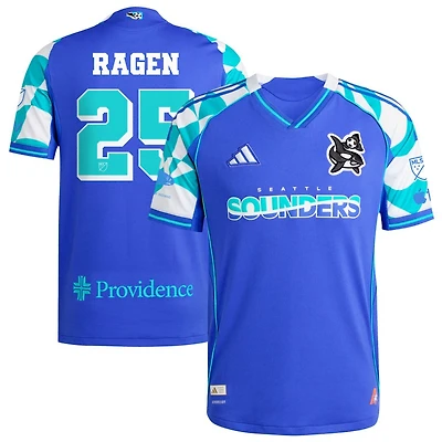 Jackson Ragen Men's adidas Blue Seattle Sounders FC 2025 Third Authentic Custom Jersey