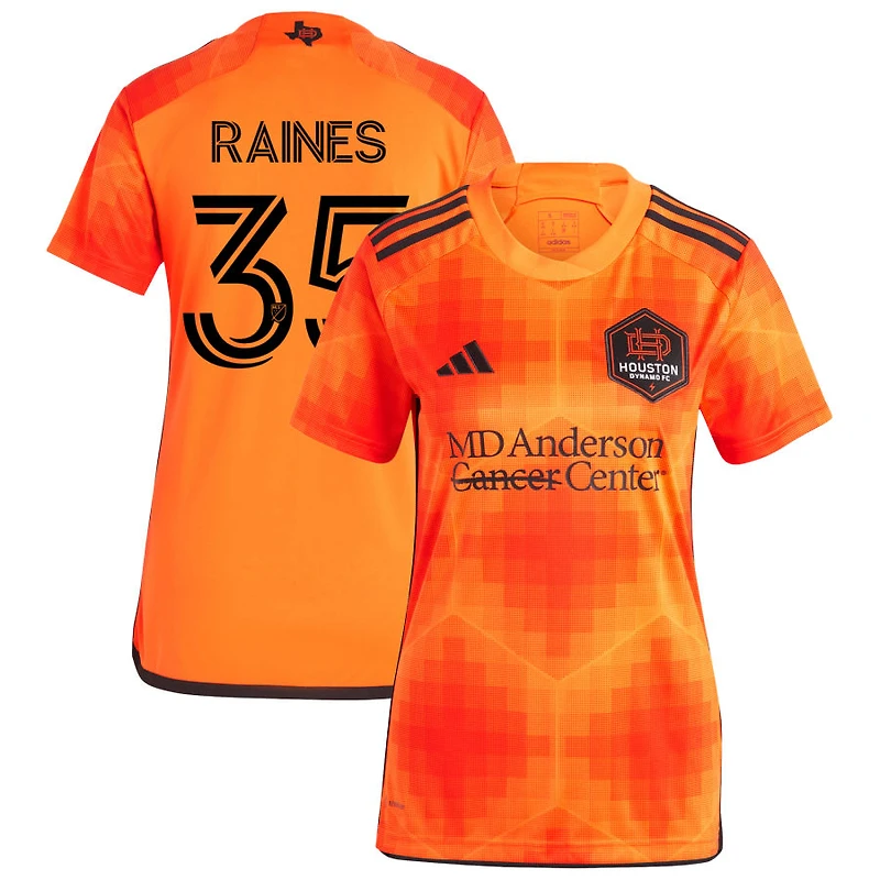 Brooklyn Raines Women's adidas Orange Houston Dynamo FC 2023 El Sol Replica Custom Jersey