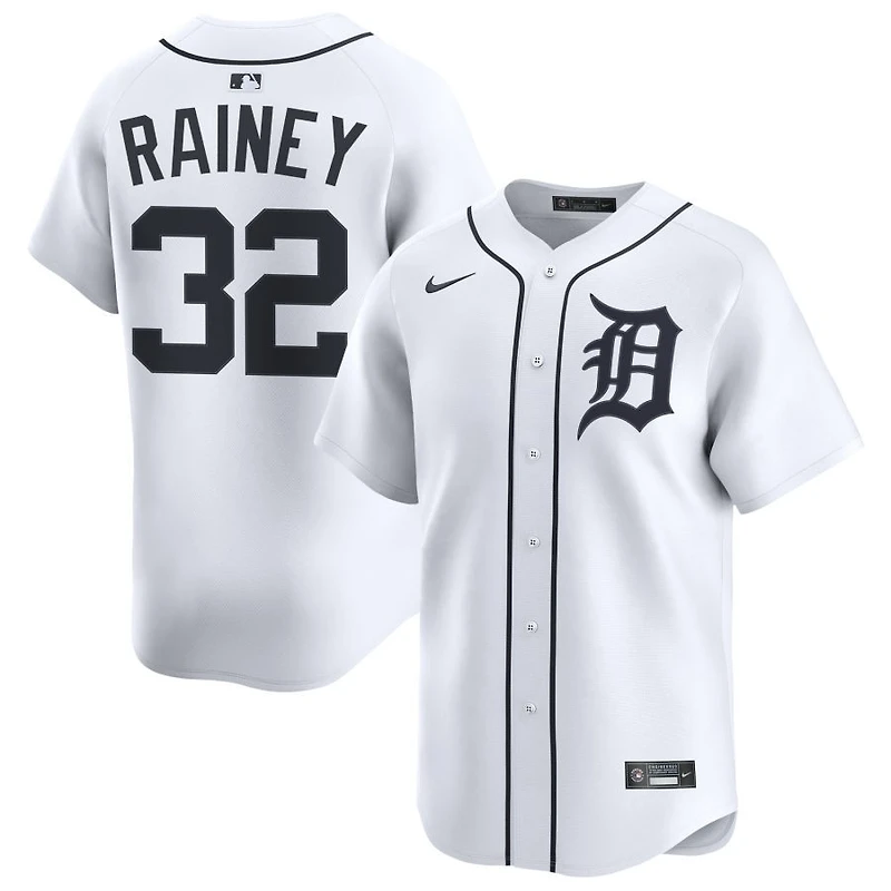 Tanner Rainey Men's Nike White Detroit Tigers Home Limited Custom Jersey