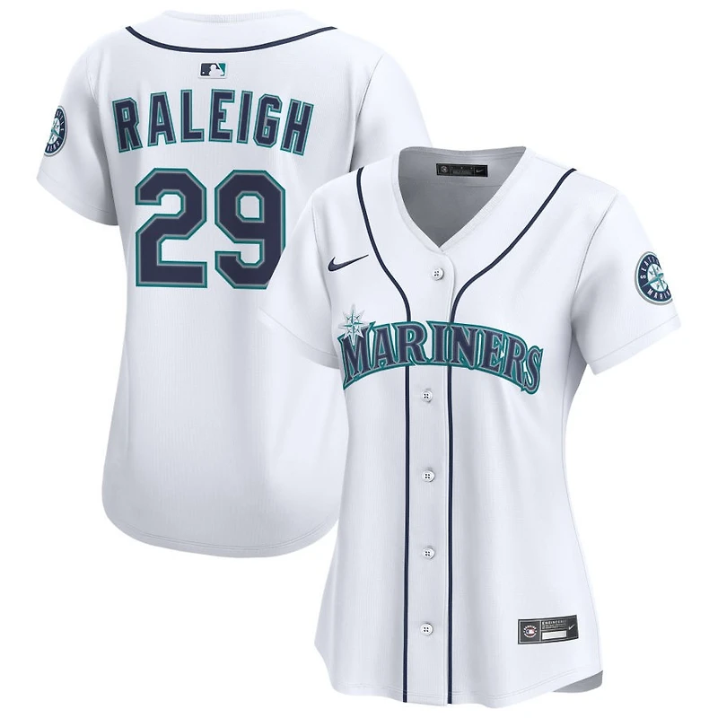 Cal Raleigh Women's Nike White Seattle Mariners Home Limited Custom Jersey