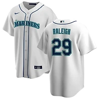 Cal Raleigh Men's Nike White Seattle Mariners Home Replica Custom Jersey