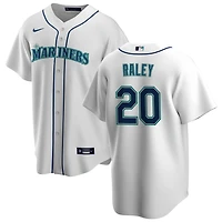 Luke Raley Men's Nike White Seattle Mariners Home Replica Custom Jersey