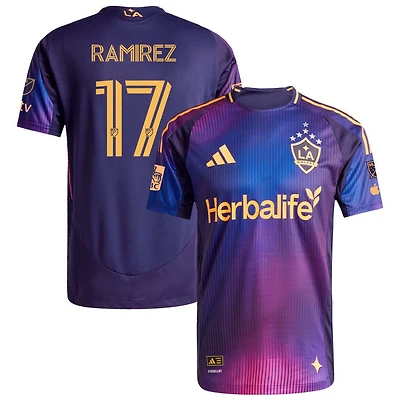 Christian Ramirez Men's adidas Navy LA Galaxy 2025 RIZON On-Field Authentic Patch Custom Jersey