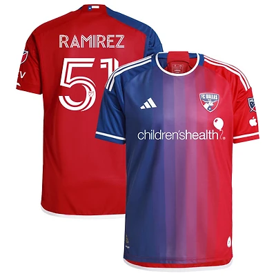 Anthony Ramirez Men's adidas  Navy FC Dallas 2024 After Burner Authentic Custom Jersey