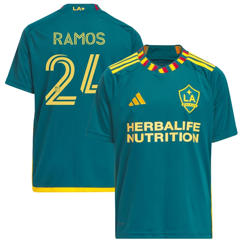 Ruben Ramos Youth adidas Green LA Galaxy 2023 LA Kit Replica Custom Jersey