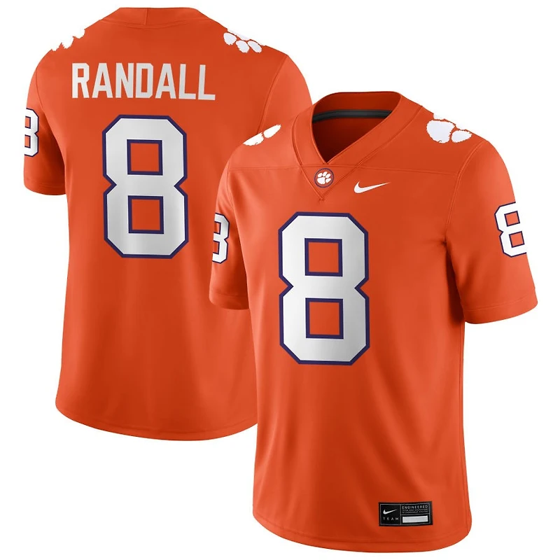 Adam Randall Men's Nike Orange Clemson Tigers NIL Pick-A-Player Game Jersey
