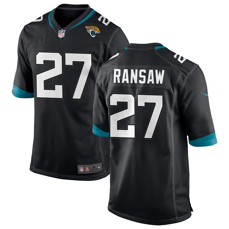 Caleb Ransaw Men's Nike Black Jacksonville Jaguars Custom Game Jersey