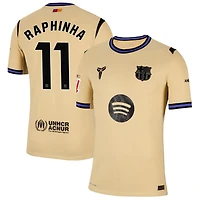 Raphinha Raphinha Men's Nike  Gold Barcelona 2025/26 Away Match Authentic Custom Jersey