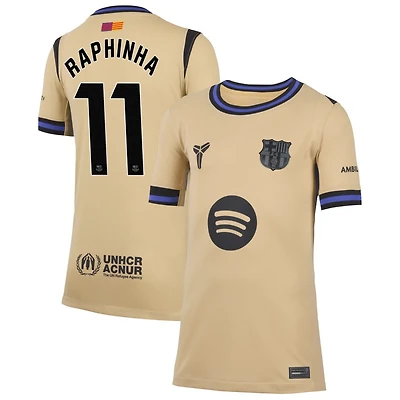 Raphinha Raphinha Youth Nike  Gold Barcelona 2025/26 Away Stadium Replica Custom Jersey