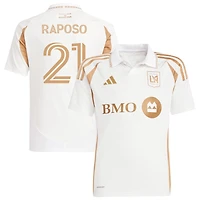Ryan Raposo Youth adidas  White LAFC 2025 Secondary Replica Custom Jersey