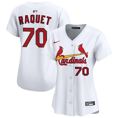 Nick Raquet Women's Nike White St. Louis Cardinals Home Limited Custom Jersey