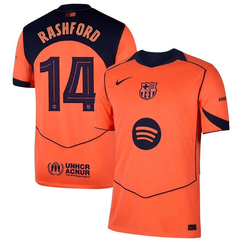 Marcus Rashford Men's Nike  Orange Barcelona 2025/26 Third Replica Jersey