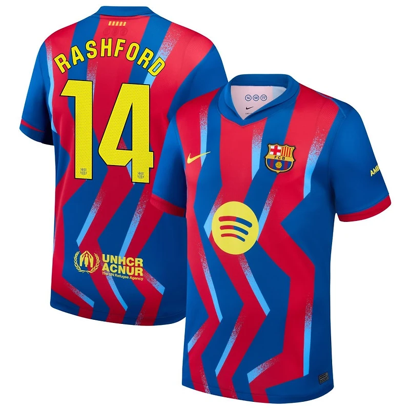 Marcus Rashford Men's Nike Blue Barcelona 2025/26 Fourth Replica Custom Jersey