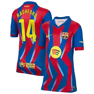 Marcus Rashford Youth Nike Blue Barcelona 2025/26 Fourth Replica Custom Jersey