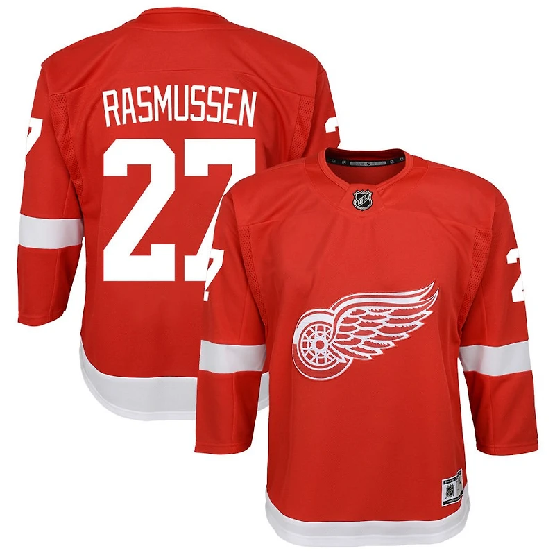 Michael Rasmussen Youth Red Detroit Red Wings Home Custom Premier Jersey
