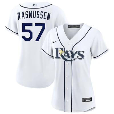 Drew Rasmussen Women's Nike White Tampa Bay Rays Home Custom Replica 2.0 Jersey